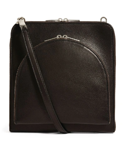 Shop Rick Owens Leather Moon Pocket Cross-body Bag