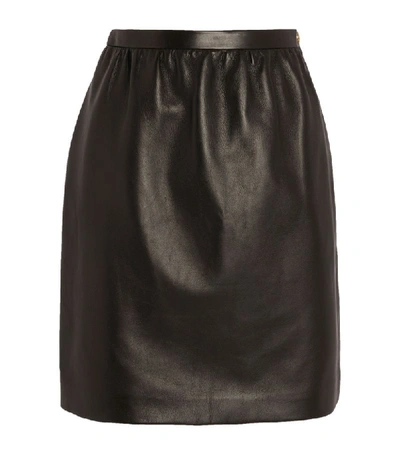 Shop Gucci Leather Mini Skirt