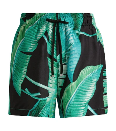 Shop Amiri Leaf Print Shorts