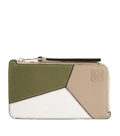 Shop Loewe Grained Leather Puzzle Coin Card Holder