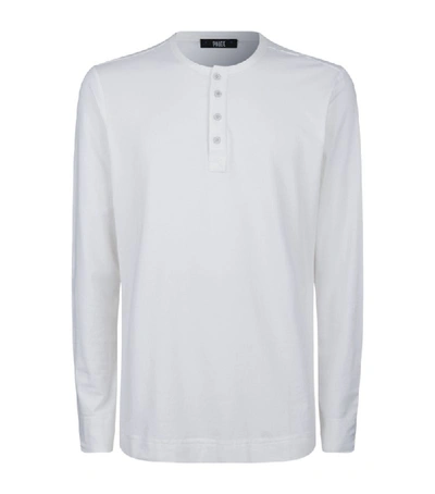 Shop Paige Long-sleeved Henley Top In White