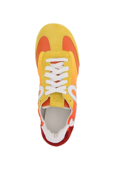 Shop Loewe Runner Sneakers Monogram In Yellow,orange,red