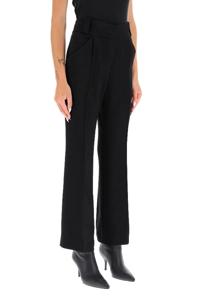 Shop Fendi Cady Trousers In Black