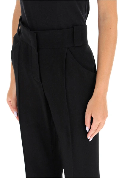 Shop Fendi Cady Trousers In Black