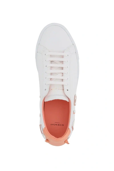 Shop Givenchy Urban Street Leather Sneakers Reverso Logo In White/pink