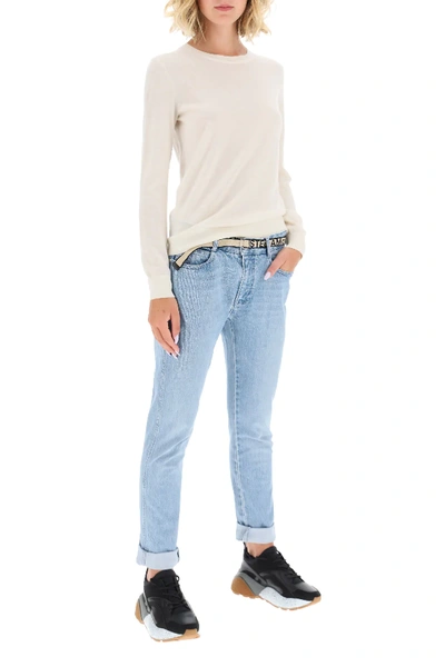 Shop Stella Mccartney Belted Skinny Jeans In Blue