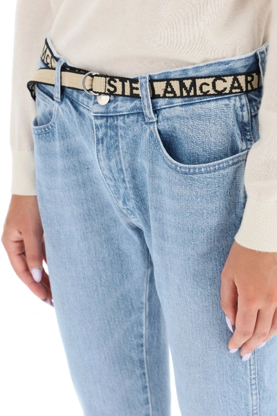 Shop Stella Mccartney Belted Skinny Jeans In Blue
