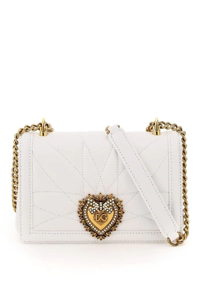 Shop Dolce & Gabbana Devotion Crossbody Mini Bag In White