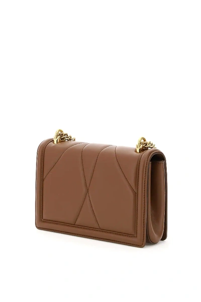 Shop Dolce & Gabbana Devotion Bag In Brown