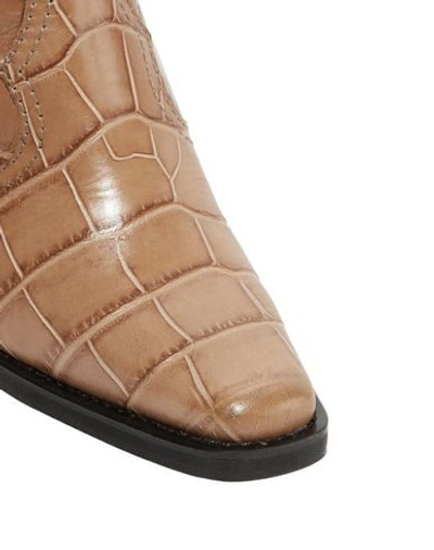 Shop Ganni Ankle Boots In Khaki