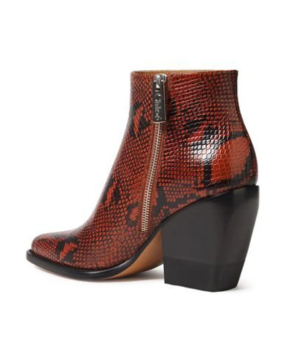 Shop Chloé Ankle Boot In Brick Red