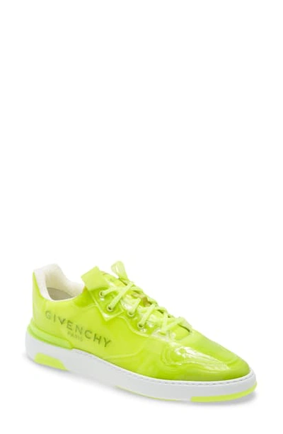 Shop Givenchy Wing Sneaker In Fluorescent Yellow