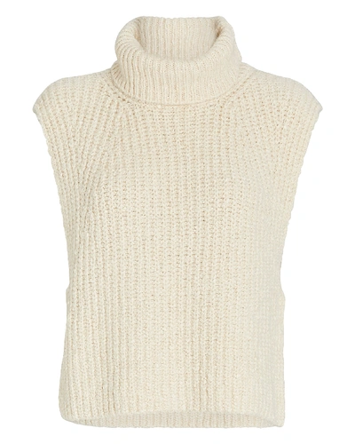 Shop Isabel Marant Étoile Megan Sleeveless Turtleneck Sweater In Ivory