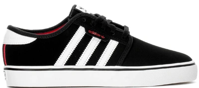 Pre-owned Adidas Originals  Seeley Black White Scarlet (youth) In Core Black/cloud White/scarlet