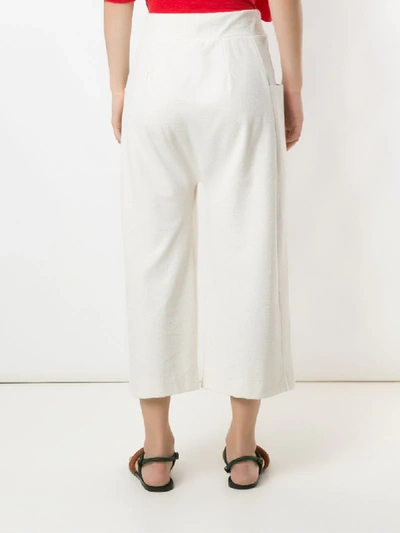 Osklen Cropped-hose Mit Tiefem Schritt In White
