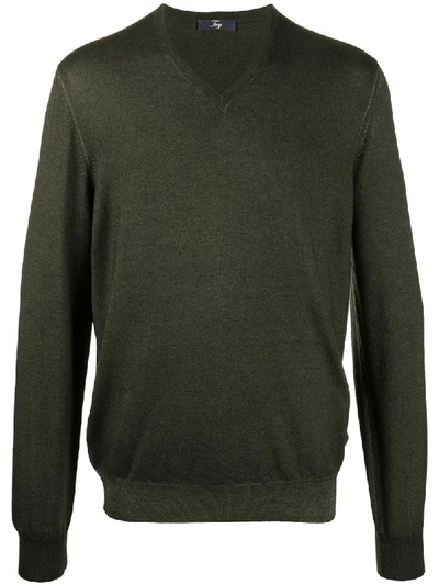 FAY RIB-TRIMMED VIRGIN WOOL JUMPER 