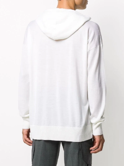 Shop Opening Ceremony Graphic-print Knitted Hoodie In White