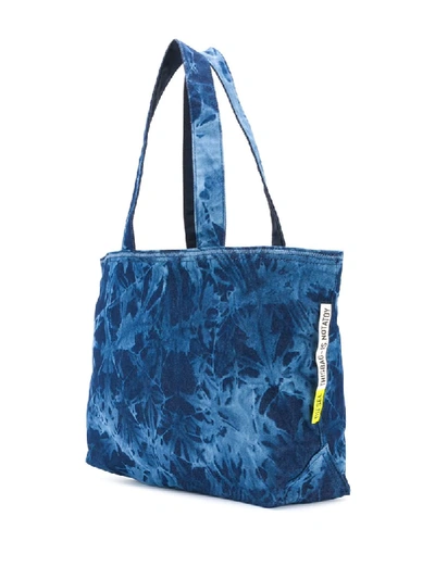Shop Diesel Not A Toy Tie-dye Print Tote Bag In Blue