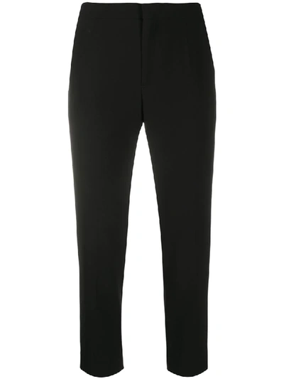 Shop Chloé Fitted Cropped Trousers In Black