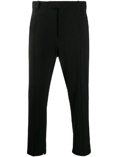 Shop Ann Demeulemeester Mid-rise Tailored Trousers In Black