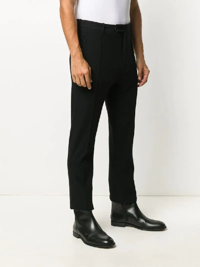 Shop Ann Demeulemeester Mid-rise Tailored Trousers In Black