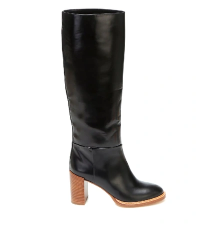 Shop Gabriela Hearst Bocca Leather Knee-high Boots In Black