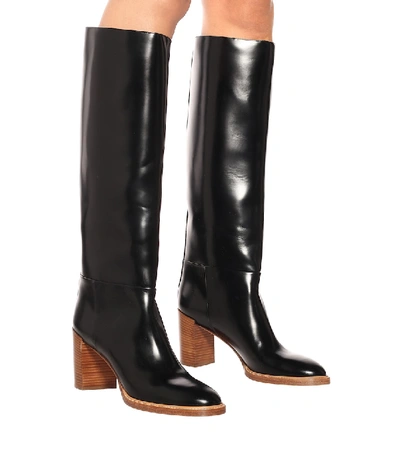 Shop Gabriela Hearst Bocca Leather Knee-high Boots In Black