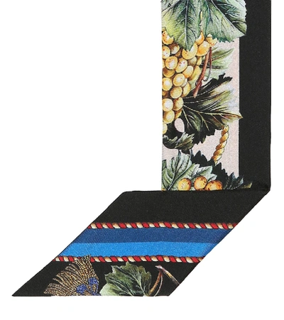 Shop Dolce & Gabbana Floral Silk Twill Headscarf In Multicoloured