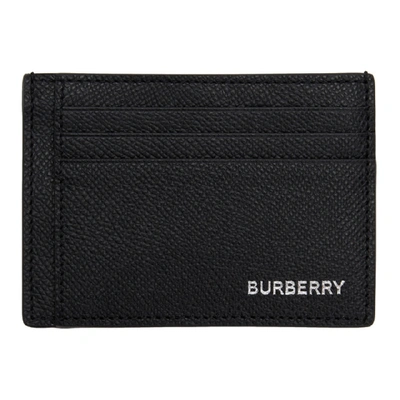 Shop Burberry Black Money Clip Card Holder In Black A1189