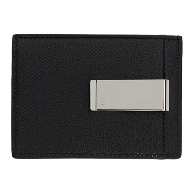 Shop Burberry Black Money Clip Card Holder In Black A1189