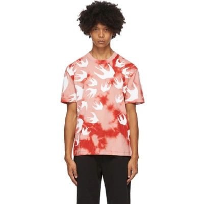 Mcq By Alexander Mcqueen Mcq Alexander Mcqueen Pink And Red Mcq Swallow  Tie-dye T-shirt In 6406 Red | ModeSens