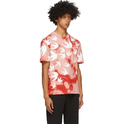 Shop Mcq By Alexander Mcqueen Mcq Alexander Mcqueen Pink And Red Mcq Swallow Tie-dye T-shirt In 6406 Red