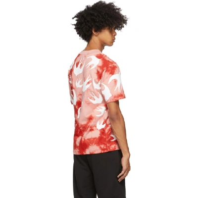 Shop Mcq By Alexander Mcqueen Mcq Alexander Mcqueen Pink And Red Mcq Swallow Tie-dye T-shirt In 6406 Red