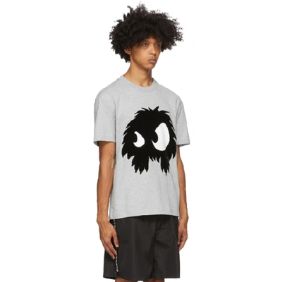 Shop Mcq By Alexander Mcqueen Grey Mcq Swallow Chester Monster T-shirt In 1225 Mercur