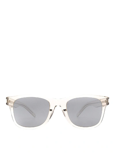 Shop Saint Laurent Sl 51 Slim Transparent Sunglasses