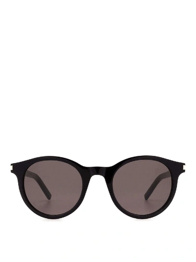 Shop Saint Laurent Sl 342 Sunglasses In Black