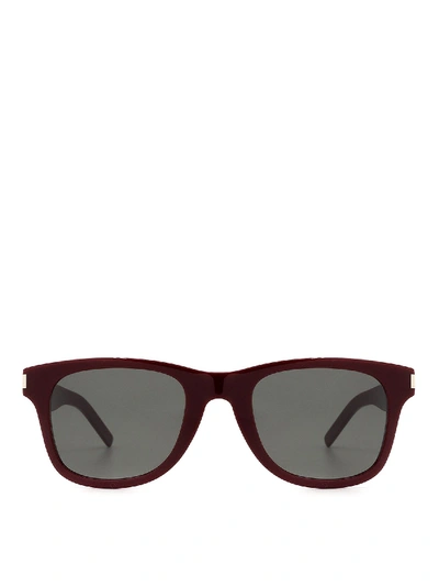 Shop Saint Laurent Sl 51 Slim Sunglasses In Red