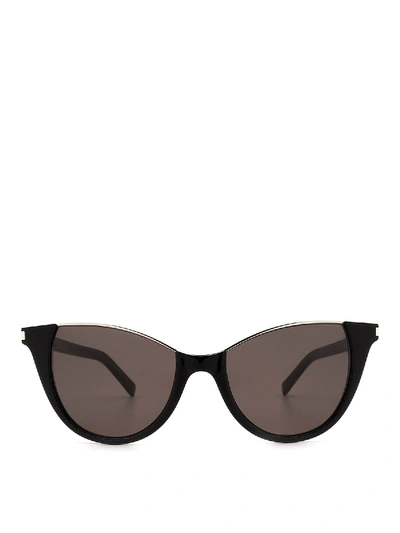 Shop Saint Laurent Sl 368 Cat Eye Sunglasses In Black