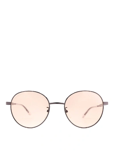 Shop Balenciaga Round Sunglasses In Metallic