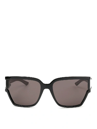 Shop Balenciaga Oversize Sunglasses In Black