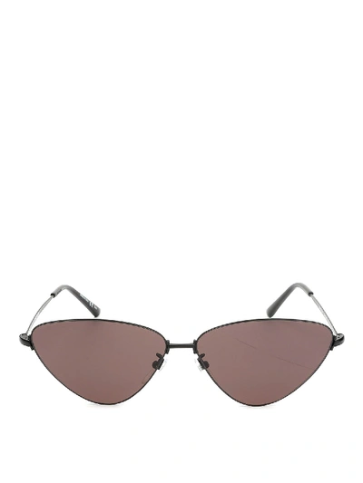 Shop Balenciaga Dark Lense Sunglasses In Black
