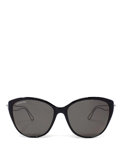 Shop Balenciaga Maxi Cat-eye Sunglasses In Black