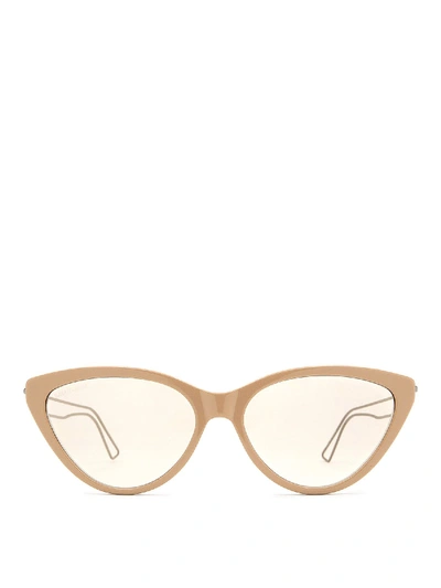 Shop Balenciaga Cat-eye Sunglasses In Beige