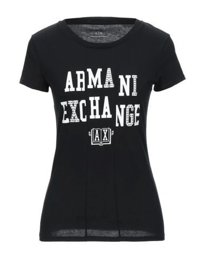 Shop Armani Exchange T-shirts In Black