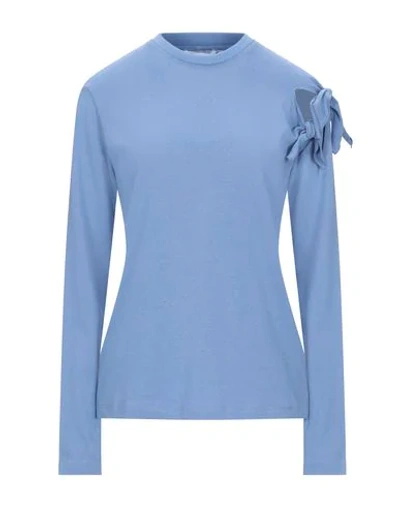 Shop Jw Anderson T-shirts In Pastel Blue