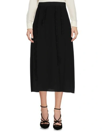 Shop Mcq By Alexander Mcqueen Midi Skirts In Black