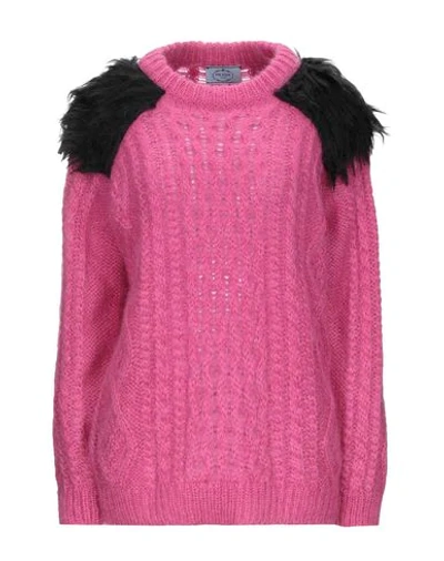 Shop Prada Sweaters In Fuchsia