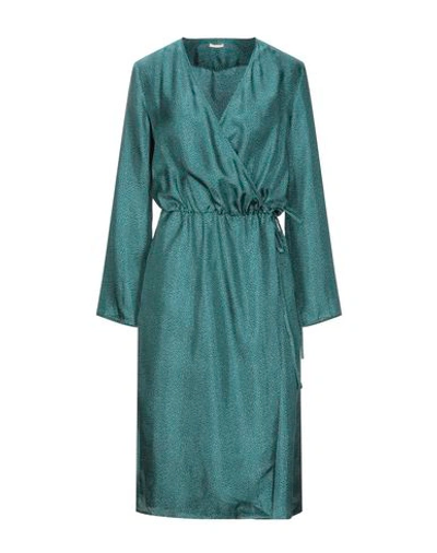 Shop Massimo Alba Midi Dresses In Green