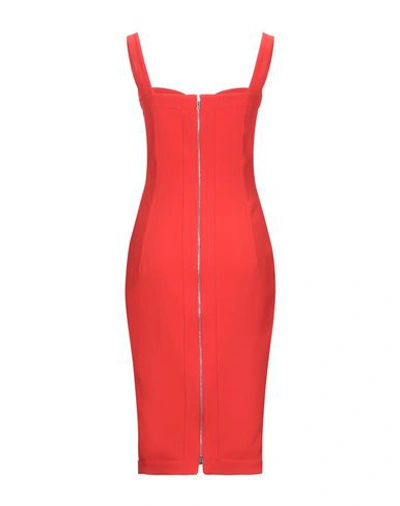 Shop Victoria Beckham Woman Midi Dress Red Size 8 Triacetate, Polyester