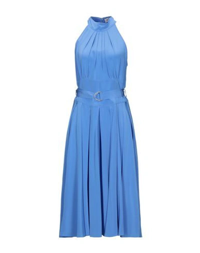 Shop Diane Von Furstenberg Long Dresses In Pastel Blue